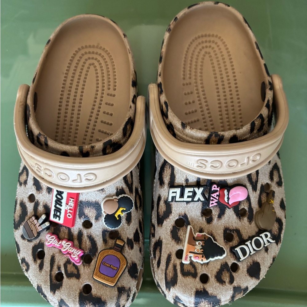 Leopard Print Crocs